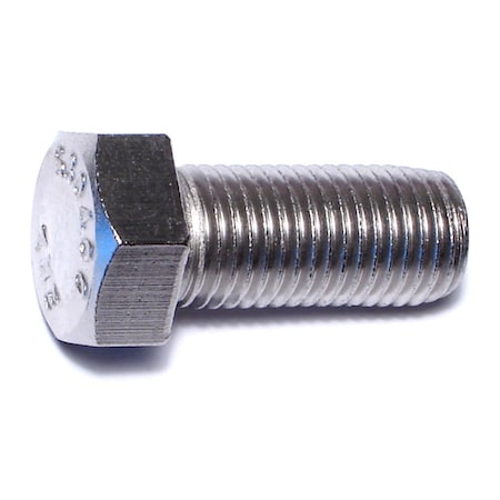 Midwest Fastener 18-8, 7/16"-20 Hex Head Cap Screw, Plain Stainless Steel, 1 in L, 5 PK 68043